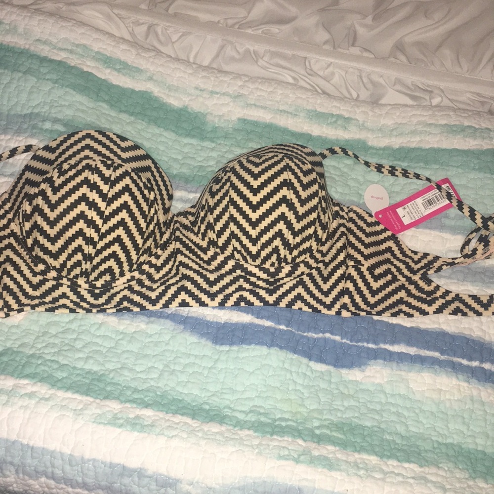 Push up bikini top pink and black size L
